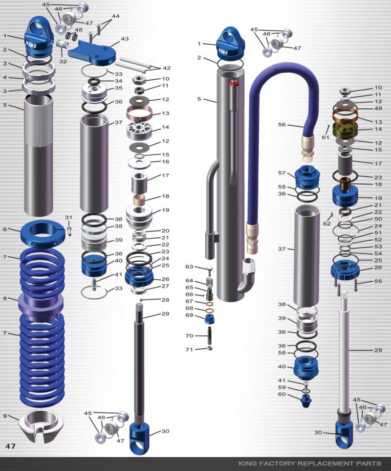 King Shocks 2.5 PR Bearing Spacer .635 x 1.546 Tundra Front